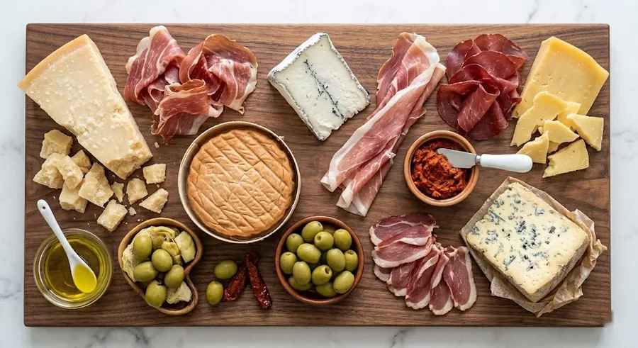 Luxury board with Époisses, jamón ibérico and generous negative space