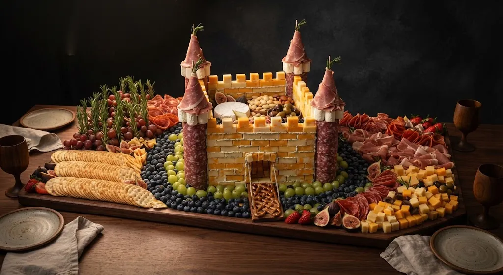 Cheese Castle Charcuterie Board: the finished board