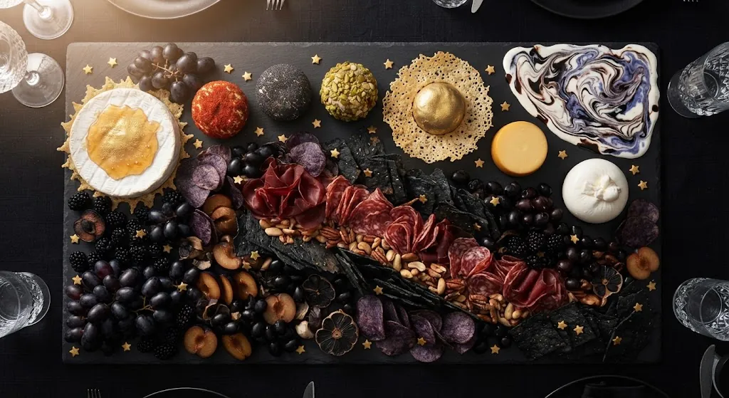 Galaxy Charcuterie Board: the finished board
