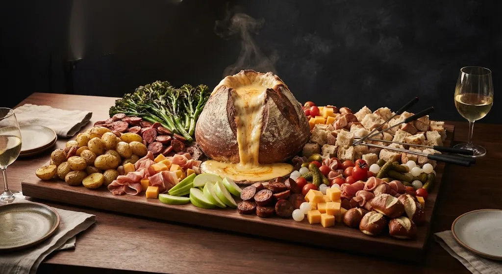 Fondue Volcano Board: the finished board