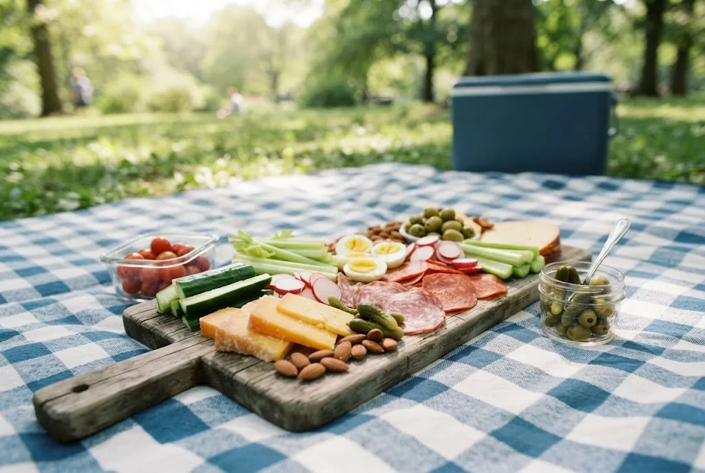 Keto Picnic & Travel Board: the finished board