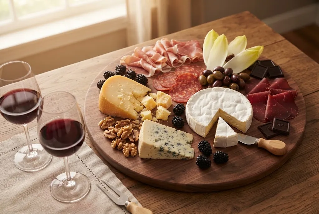 Keto Wine Night Board: the finished board