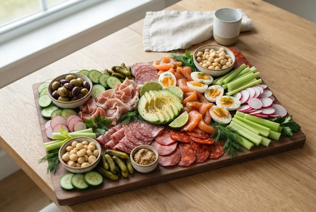 Dairy-Free Keto Board: the finished board
