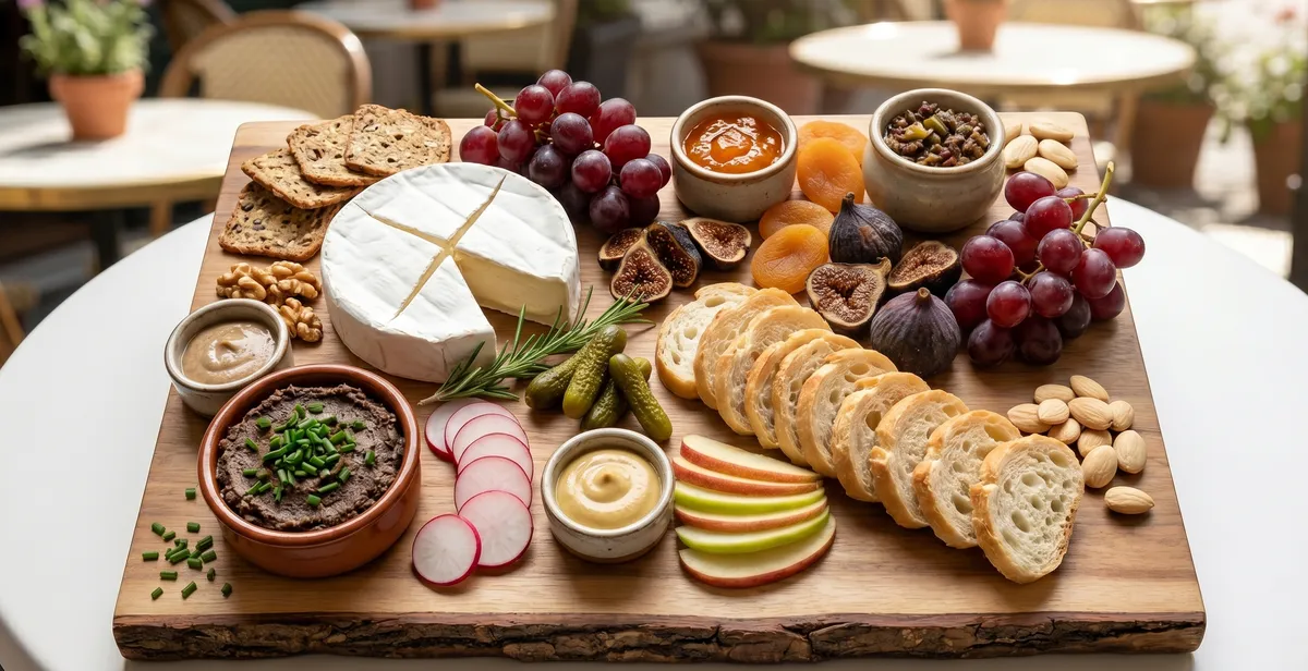Plant-Based French Bistro Board: the finished board