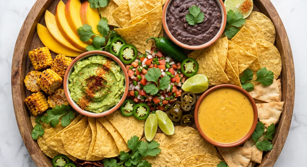 Plant-Based Mexican Fiesta Board: the finished board