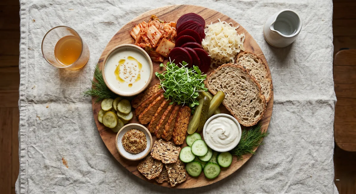 Plant-Based Fermented Foods Board: the finished board