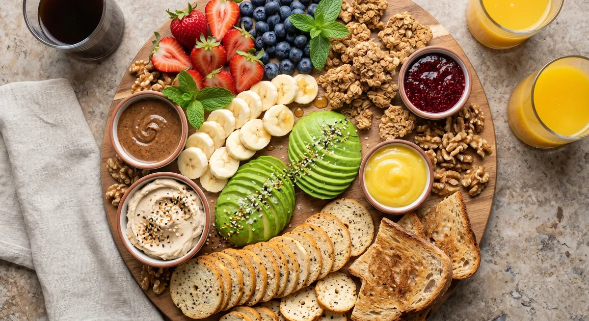Plant-Based Brunch Board: the finished board