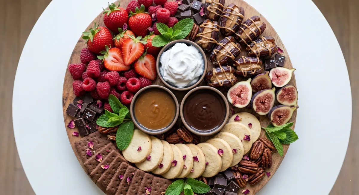 Plant-Based Dessert Board: the finished board
