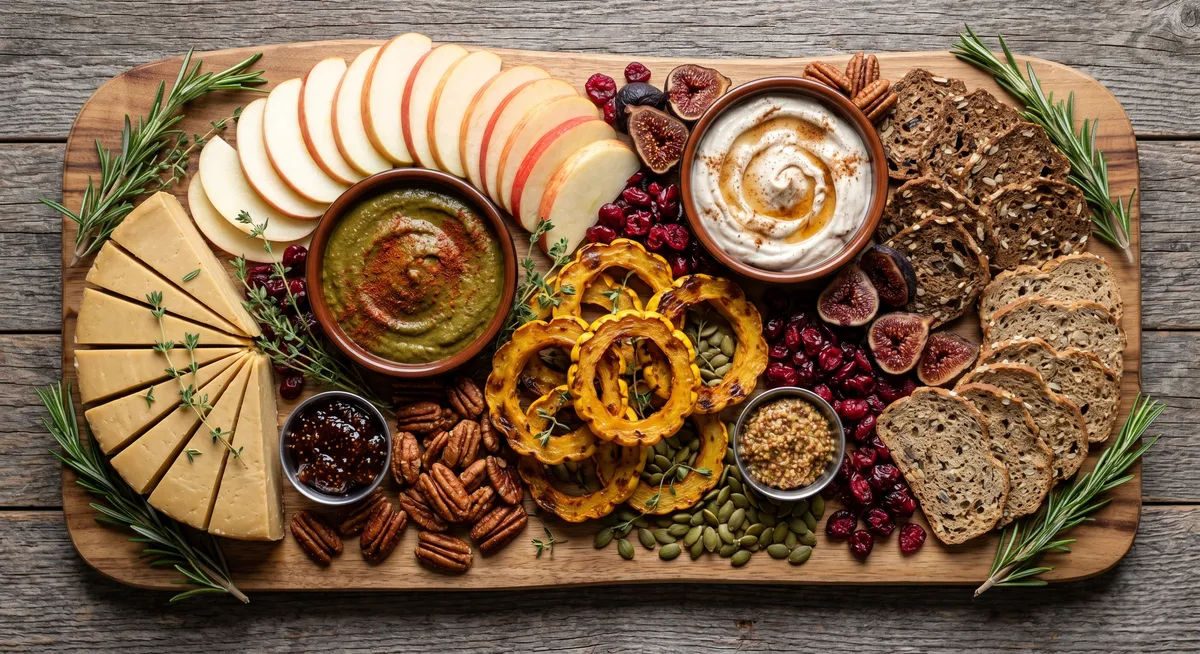 Plant-Based Fall Harvest Board: the finished board