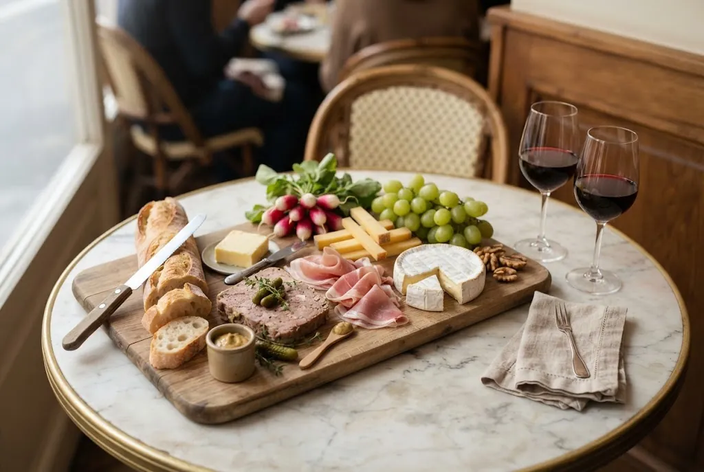 French Bistro Board for Two: the finished board