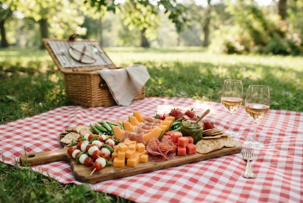 Summer Picnic Board for Two: the finished board