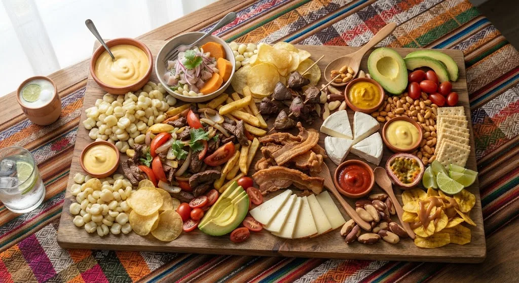 Peruvian Charcuterie Board: the finished board