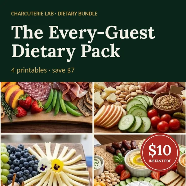 Every-Guest Dietary Pack: printable PDF cover
