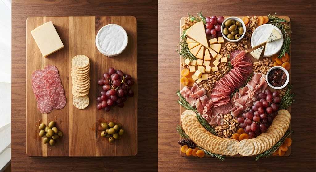 Charcuterie Board Glow-Ups: Same Ingredients, Before and After Styling