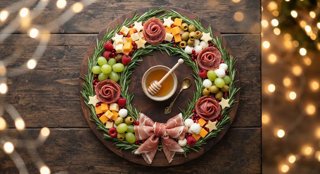 Christmas Wreath Charcuterie Board: How to Build It (Serves 8 to 20)