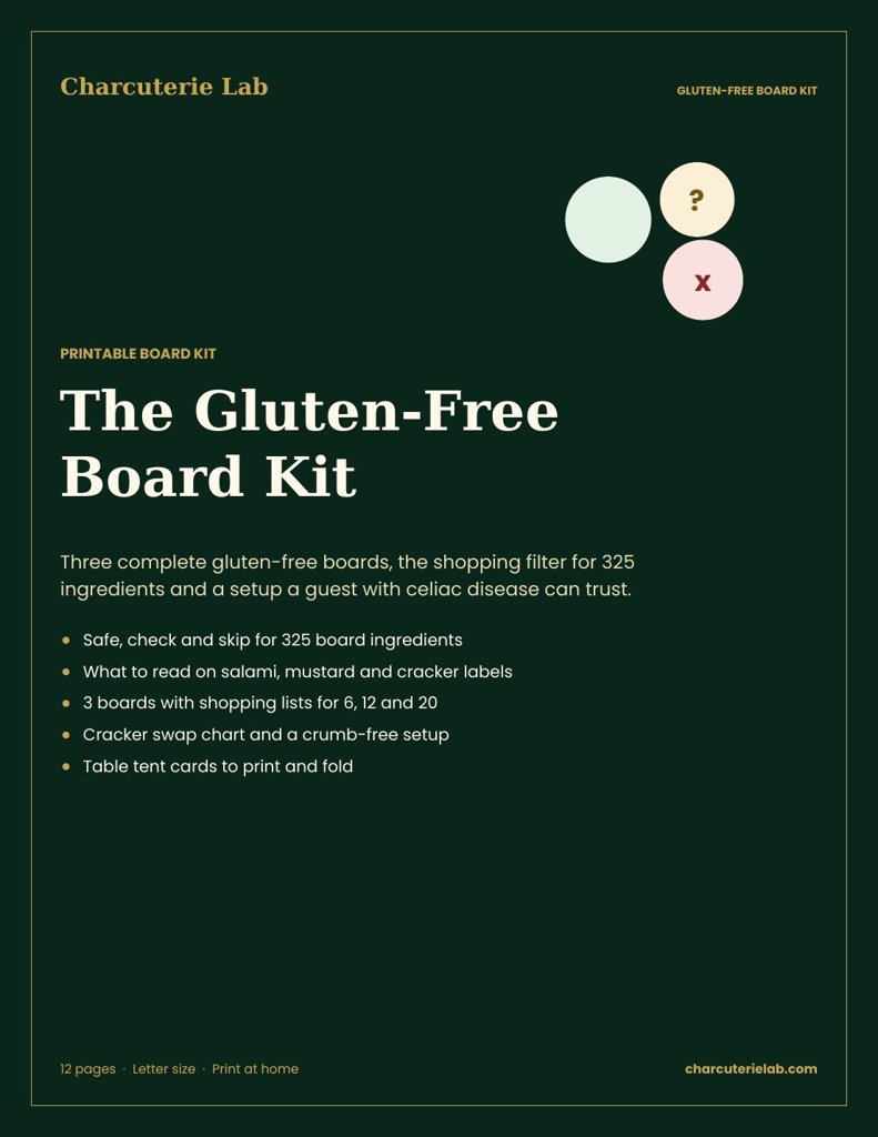 The Gluten-Free Board Kit: printable PDF cover