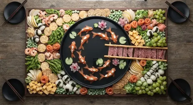 Koi Pond Charcuterie Board