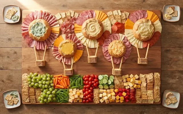 Hot Air Balloon Charcuterie Board