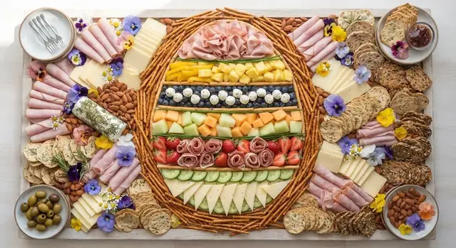Giant Easter Egg Charcuterie Board