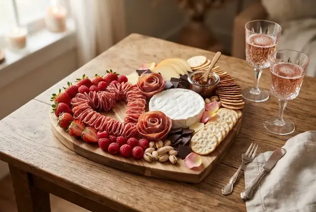 Valentine's Day Charcuterie Board for Two
