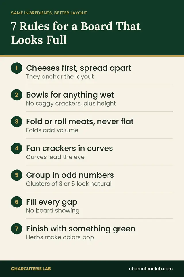 Seven styling rules for a charcuterie board that looks full