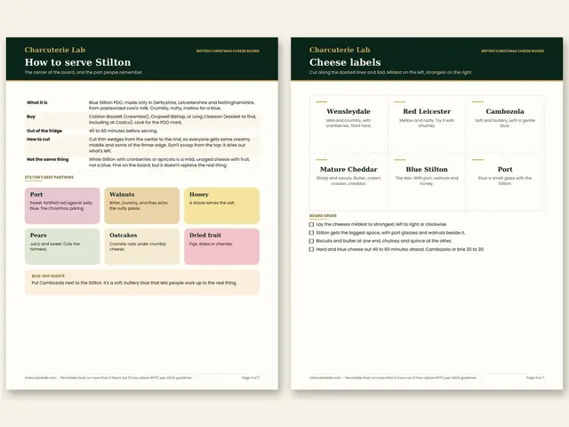 British Christmas Cheese Board: inside pages, preview 2 of 3