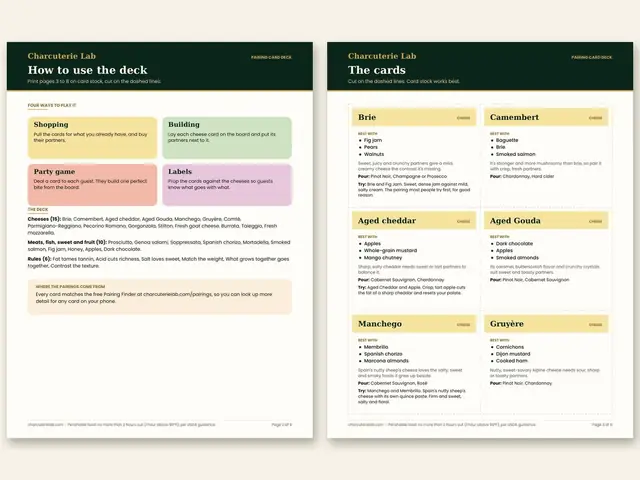 Pairing Card Deck: inside pages, preview 1 of 3