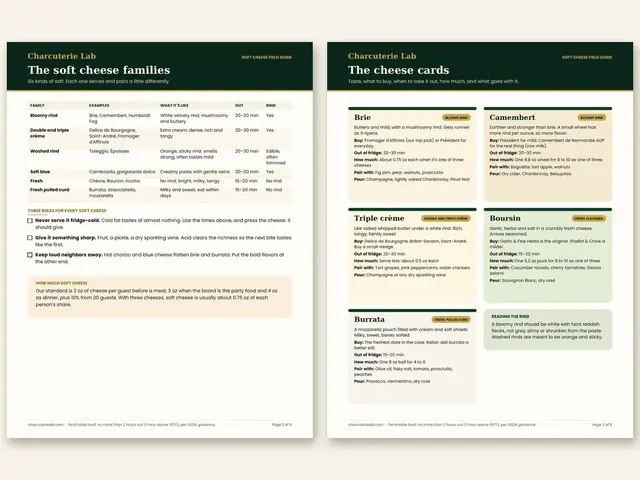Soft Cheese Field Guide: inside pages, preview 1 of 3