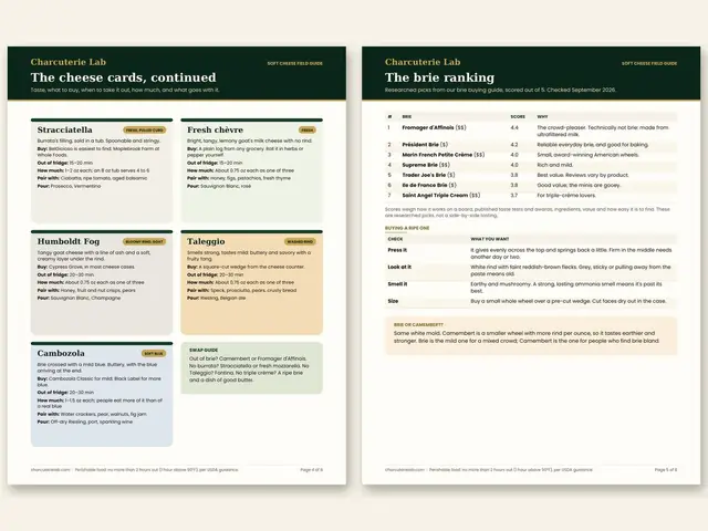Soft Cheese Field Guide: inside pages, preview 2 of 3