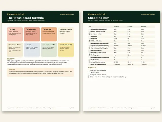 Spanish Tapas Board Kit: inside pages, preview 1 of 3