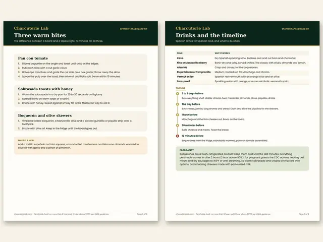 Spanish Tapas Board Kit: inside pages, preview 3 of 3